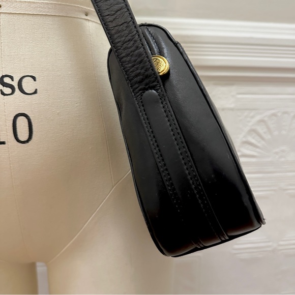 Vintage Mark Cross Crossbody w/ Hardware Detail, Black - Picture 5 of 9